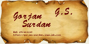 Gorjan Surdan vizit kartica